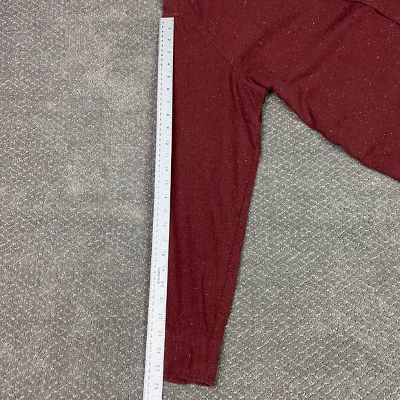 J. CREW Neppy Twill Shirt Men's Large Cranberry Red Brushed Flannel Button Down - Picture 15 of 16